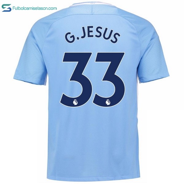 Camiseta Manchester City 1ª G.Jesus 2017/18